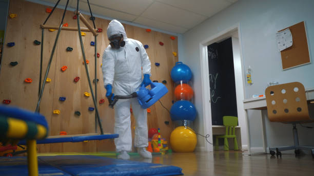 Professional decontamination of children therapy clinic